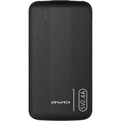 Power Bank Mobile AWEI 2.4A 10000Mah P20K Black